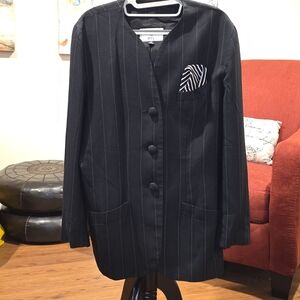 Kasper Black Striped Women's Blazer